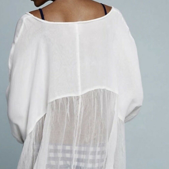 Anthropologie Lilka Sheer White Swing Cover-Up NWT - Picture 3 of 7